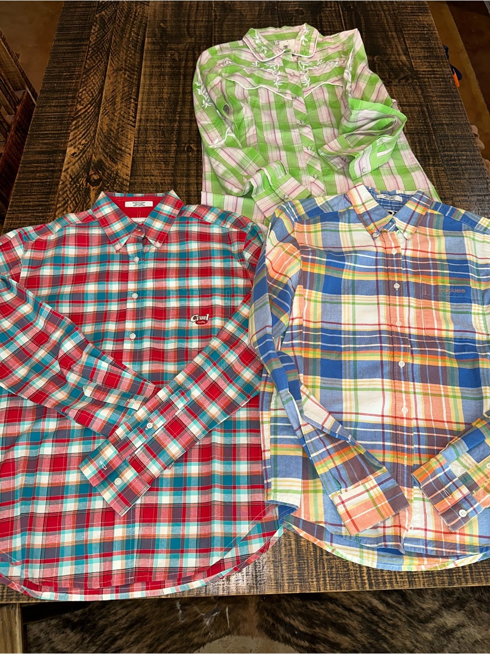 Cruel Girl/ Rockies/ Pink Cattlelac size Medium lot of 3 Performance Arena Shirt